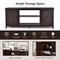 Costway 59'' TV Stand Media Console Center w/ Storage Cabinet for 65'' TV Natural\Black\Coffee
